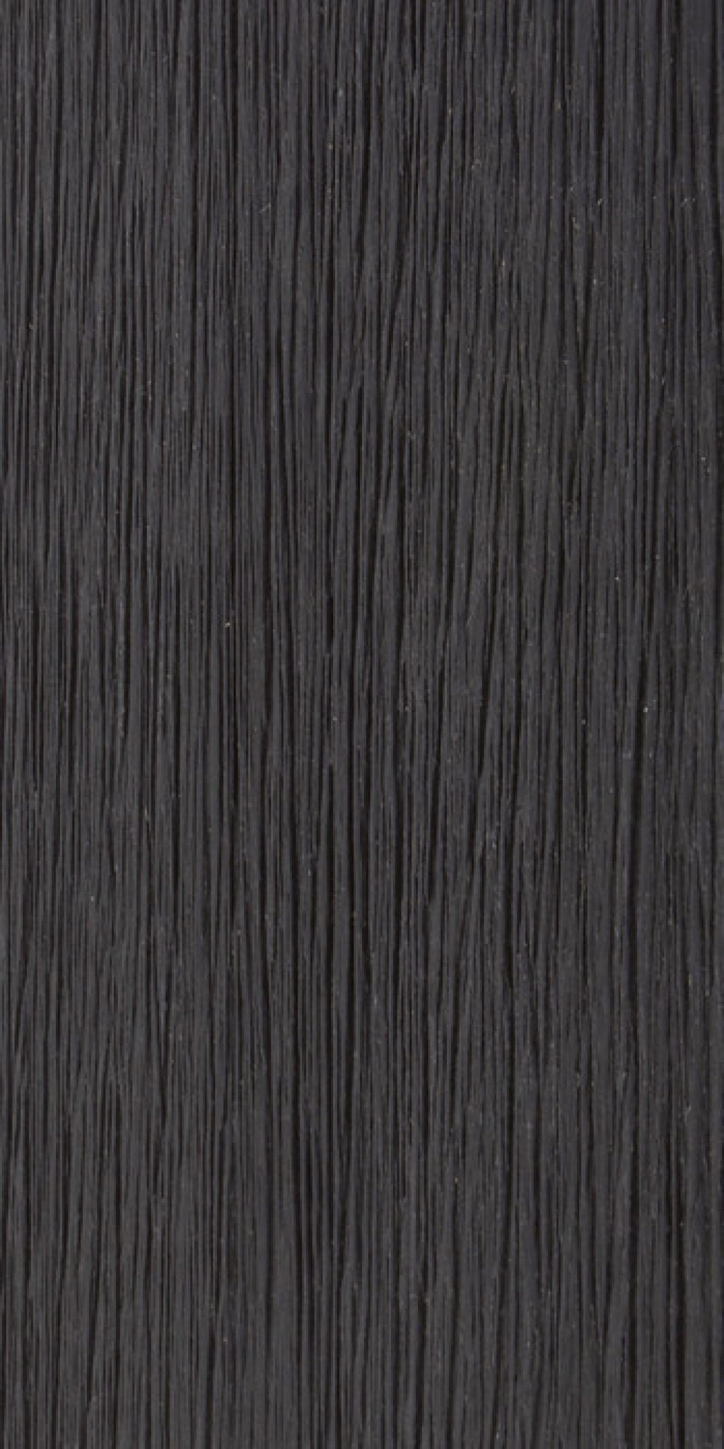 Composite decking board in graphite with a wood texture.