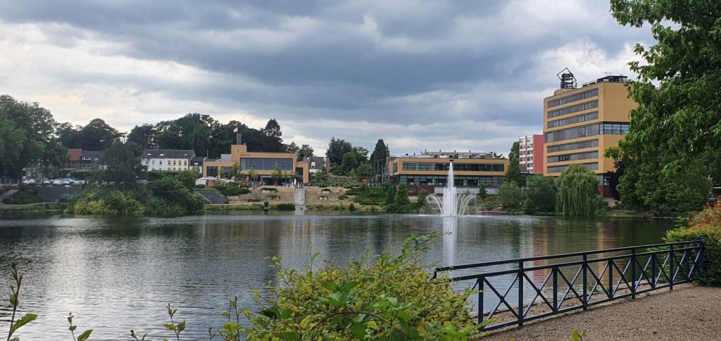 Vijver aan het Lindeplein in Brunssum.