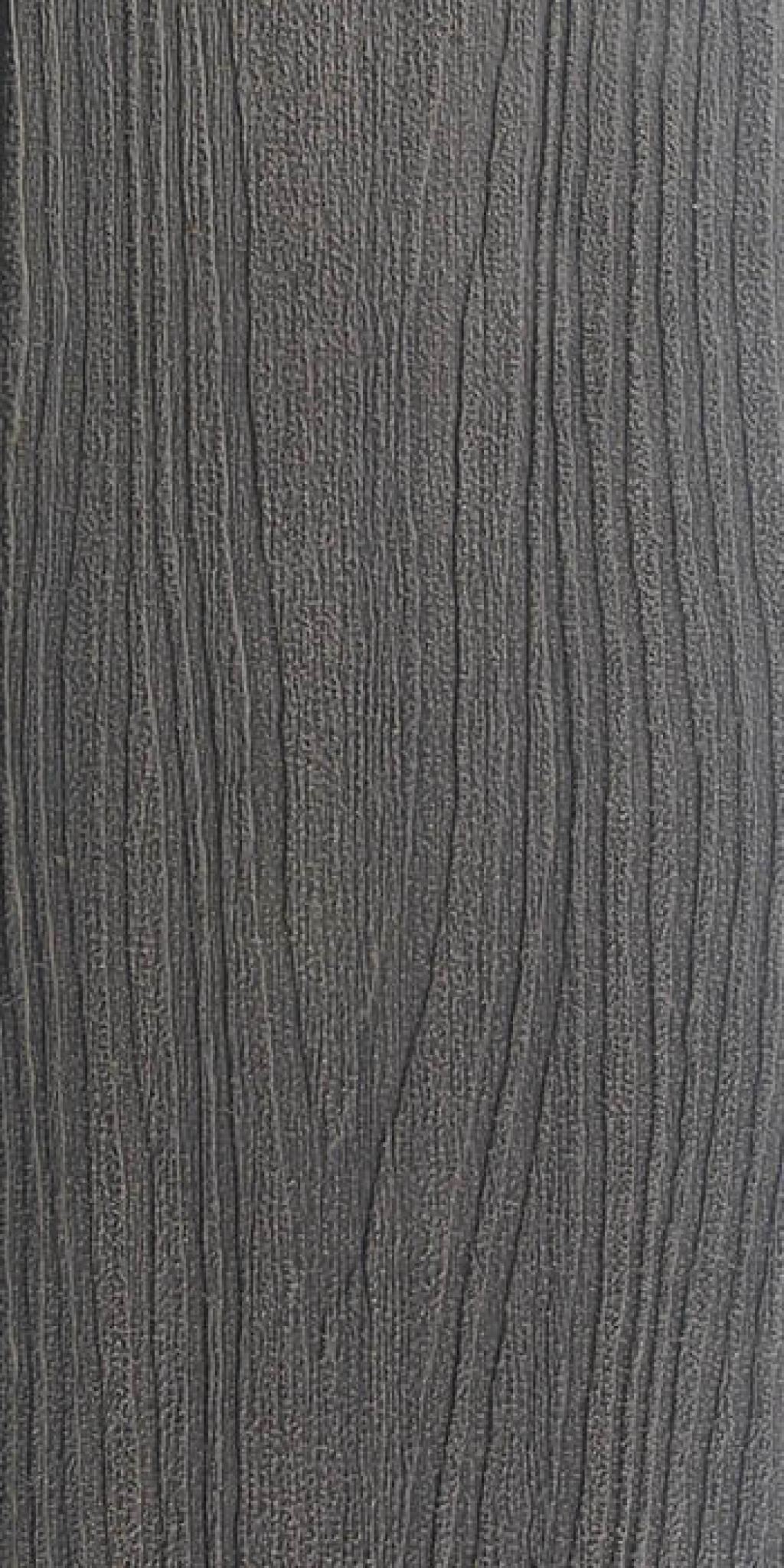 Harmony Ocean Grey composite decking board with a wood-grain texture. Suitable for patios and gardens.