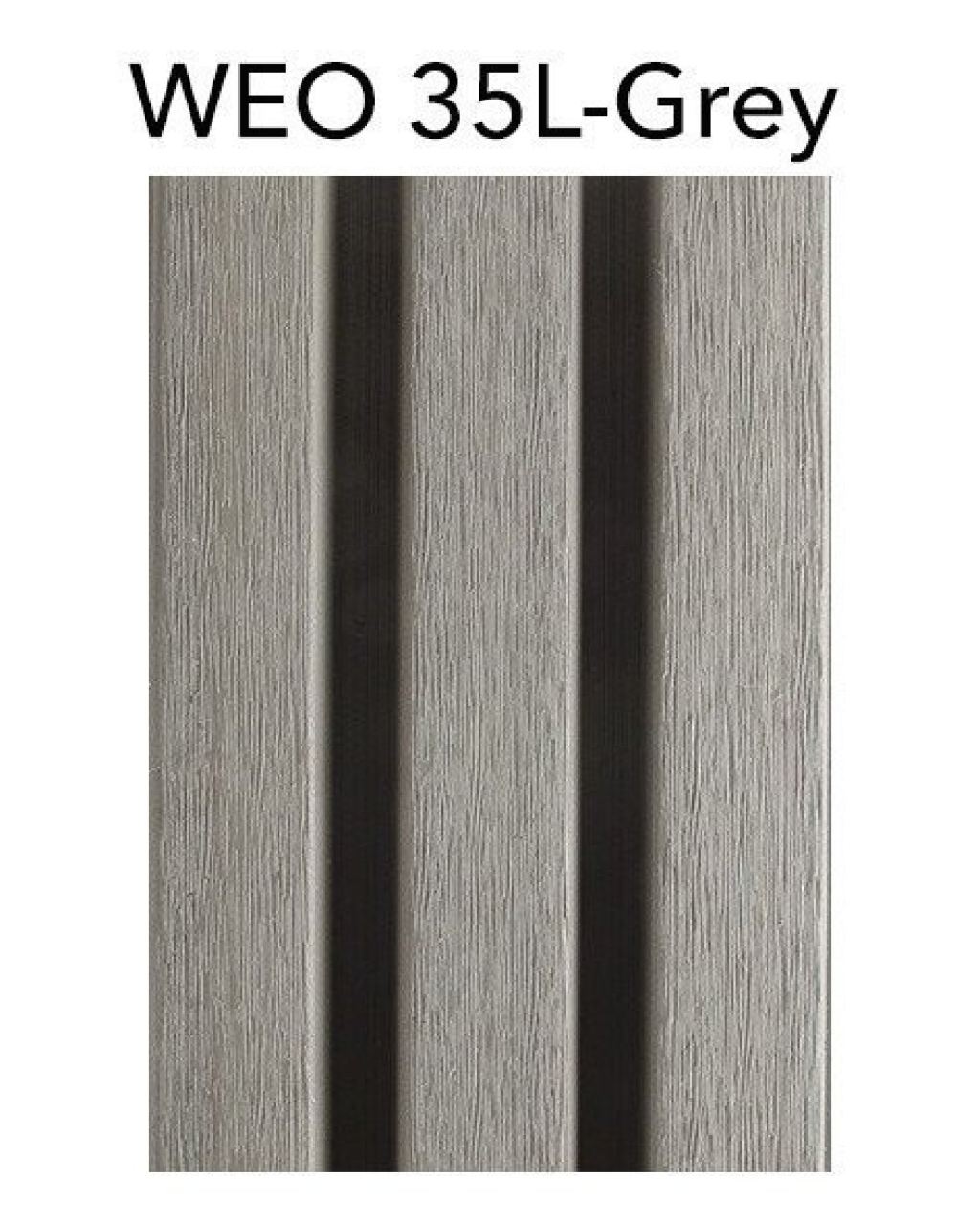 WEO 35 Grey composite cladding in grey.