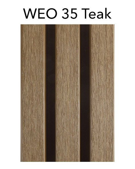 WEO 35 Teak kleur composiet gevelbekleding WEO 35 Teak kleur composiet gevelbekleding