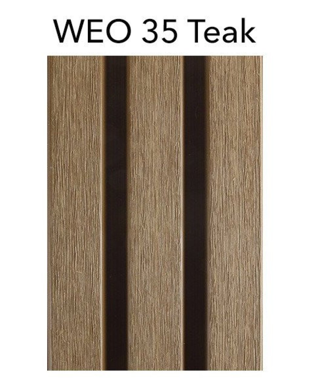 WEO 35 Teak kleur composiet gevelbekleding. WEO 35 Teak kleur composiet gevelbekleding.