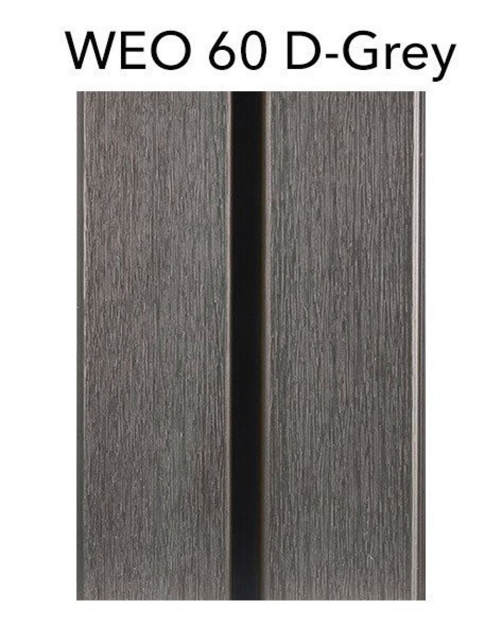 WEO 60 D-Grey composite cladding in dark grey.