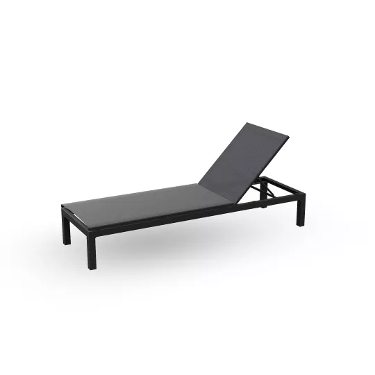 Cadzand | Ligbed aluminium antraciet mat Batyline Serge Ferrari Eden grijs Dark